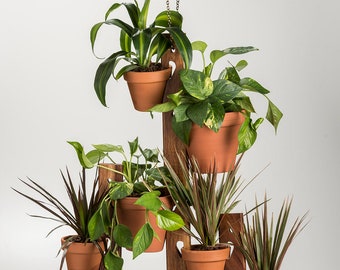 6 Pot Hanging Plant Holder - 3 piece set