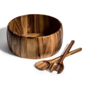 Salad Bowl with Servers - 3 Piece Set