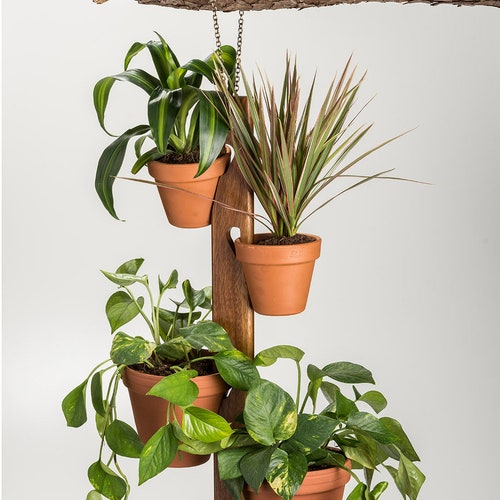4 Pot Hanging Plant Holder Etsy