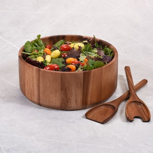 Extra Large Salad Bowl with Servers - 3 Piece Set - 327C-3