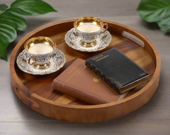 Round Serving Tray - 17" - Solid Bottom