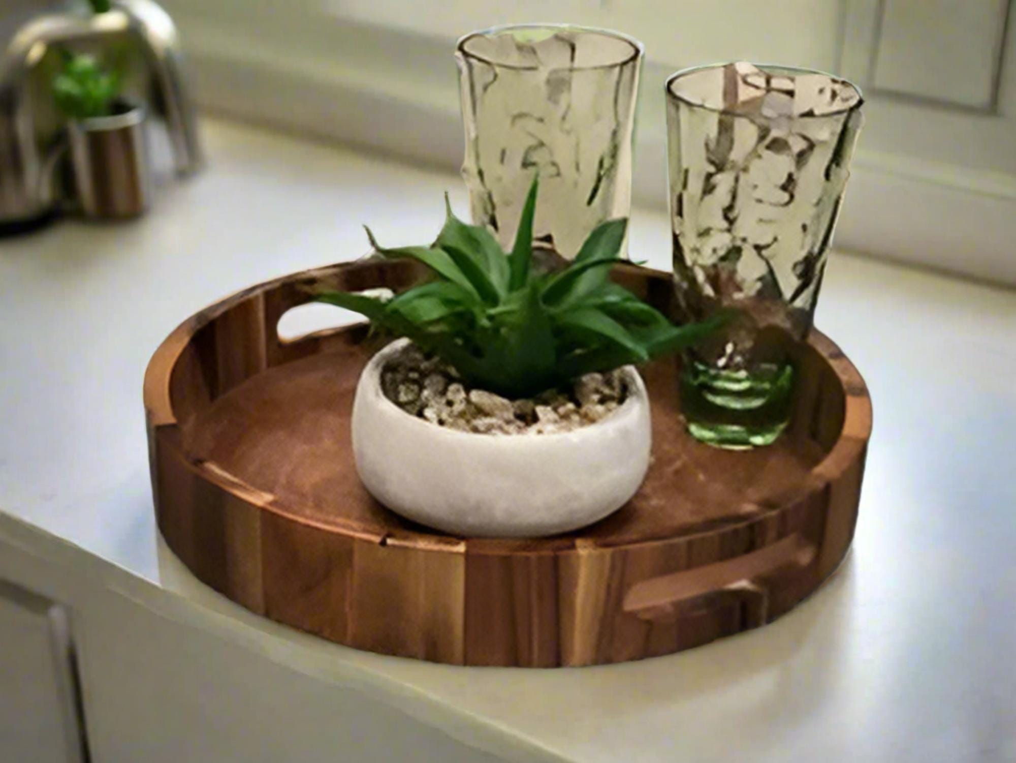 Round Wood Charcuterie/Serving Tray
