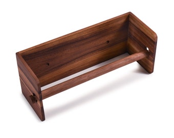 Acacia Wood Hanging Paper Towel Holder – Wall or Cabinet Mounted