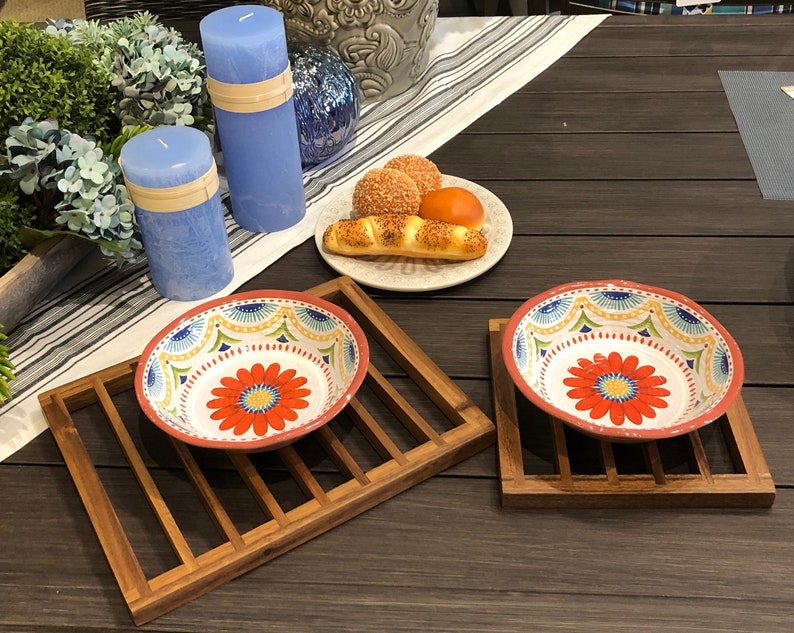 Trivets Set of 2 Wood Trivets Etsy
