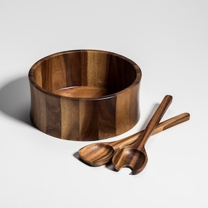 Salad Bowl  with Servers - 3 Piece Set