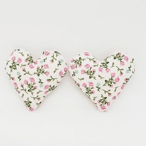 Valentine dollhouse pillows - set of 2. Miniature heart pillows.