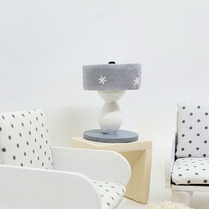Modern dollhouse lamp. Dollhouse miniatures, maileg mouse house.