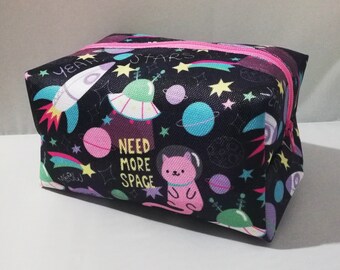 pencil case pencil bag zipper pouch make up bag, pencil pouch toiletry bag, Cat lovers cute cat neko Kawaii