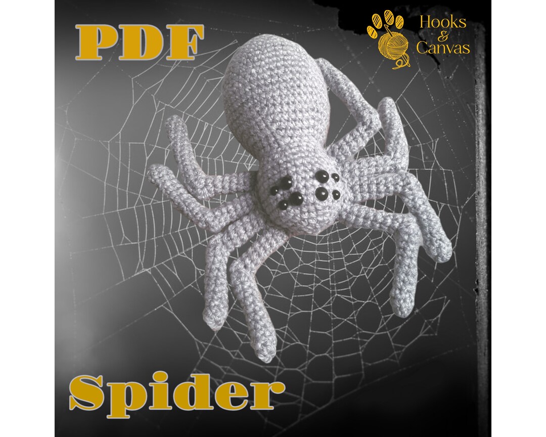 Spooky Spider Crochet Amigurumi Pattern Step by Step Tutorial With ...