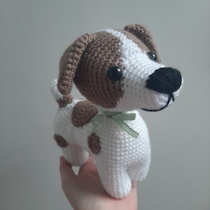 Cute Jack Russell Dog Amigurumi Crochet Pattern PDF tutorial with step by step photos and pictures image 2
