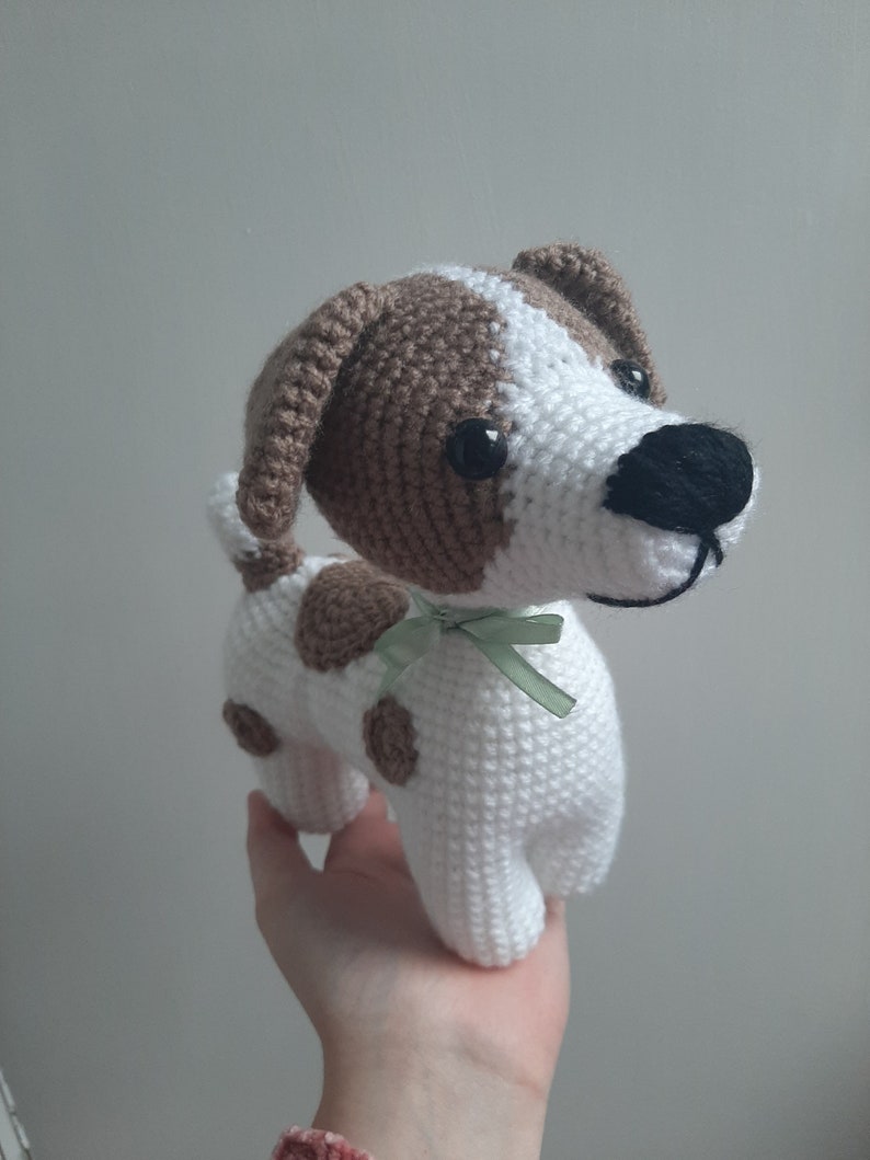 Cute Jack Russell Dog Amigurumi Crochet Pattern PDF tutorial with step by step photos and pictures image 2