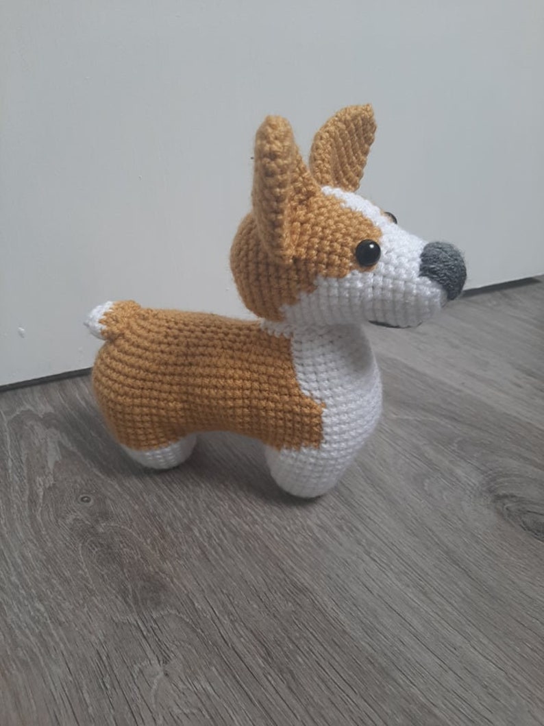 Cute Corgi Dog Amigurumi Crochet Pattern PDF tutorial with step by step photos and pictures image 2