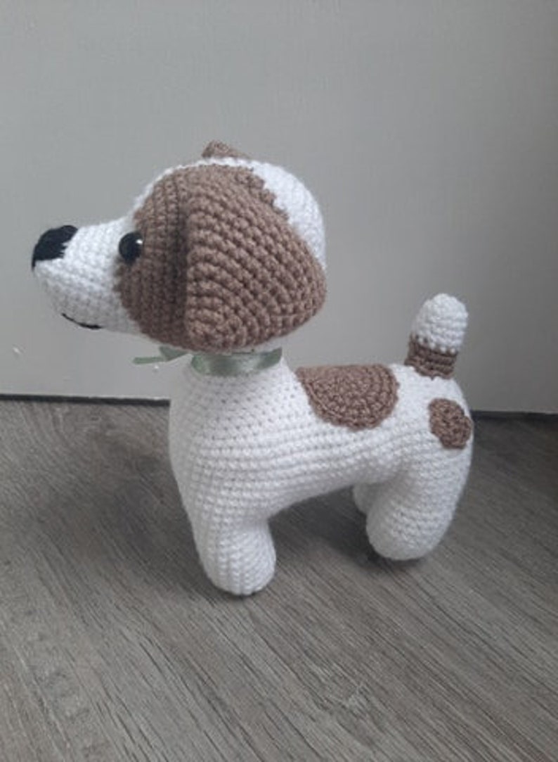 Cute Jack Russell Dog Amigurumi Crochet Pattern PDF tutorial with step by step photos and pictures image 5