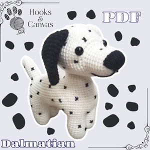 Cute Dalmatian Dog Amigurumi Crochet Pattern - PDF tutorial with step by step photos and pictures