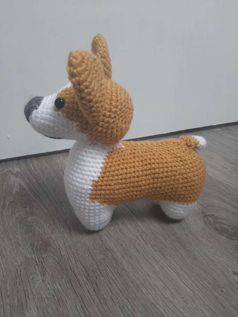 Cute Corgi Dog Amigurumi Crochet Pattern PDF tutorial with step by step photos and pictures image 7