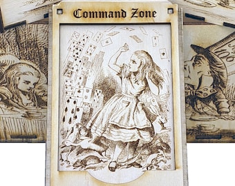 Alice In Wonderland Commander Deck Box with Command Zone, Life and Commander Tax counters! | EDH Deck Box | Magic the Gathering™