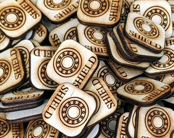 Magic the Gathering Shield Counters: Baltic Birch MTG Tokens