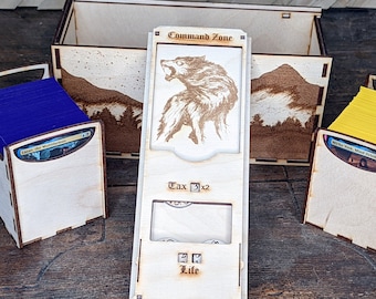 Wolf Commander Deck Box: Baltic Birch MTG Card Storage