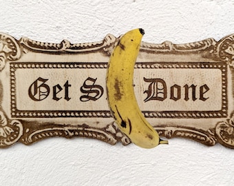 Get Sh*t Done Wooden Sign - Cheeky Workspace Decor