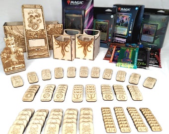 Kraken MTG Commander Deck Box Bundle: Counters, Token, Booster Pack
