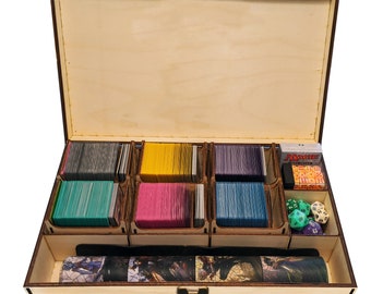 Ultimate Commander Deck Box - Au Naturale! Fits SIX EDH Decks, Playmat, and more! Perfect for your Legendary Commanders! Best Deck Storage!