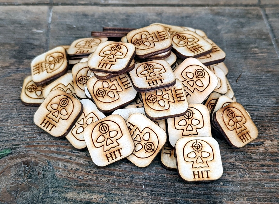 Baltic Birch Hit Counters: Compatible With Magic the Gathering - Etsy