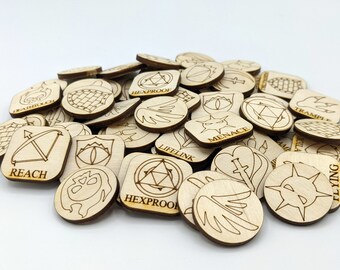 13-Piece Magic: The Gathering Counter Set - Plastic Tokens, Laser Engraved (Made In USA)