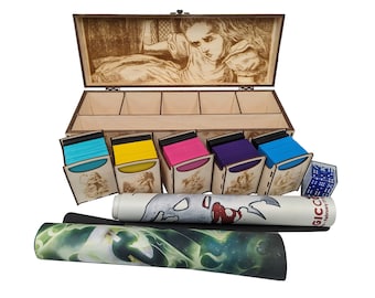 Alice in Wonderland Lorcana Card Chest: Five Deck Capacity, Baltic Birch