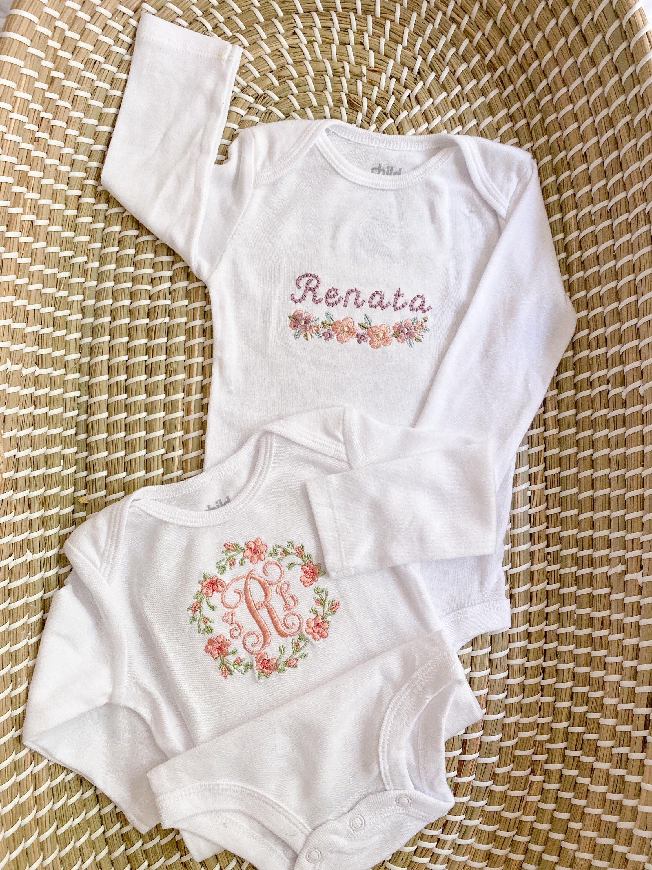 Baby girl hotsell monogram onesie