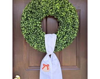 Corona de calabaza bordada de otoño: decoración otoñal personalizada para puertas