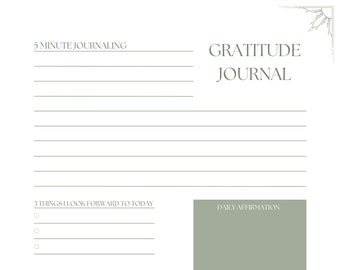 Gratitude Journal Printout