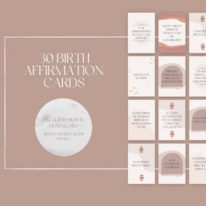 Déclarations de naissance | Ensemble de 30 cartes d'affirmation de naissance