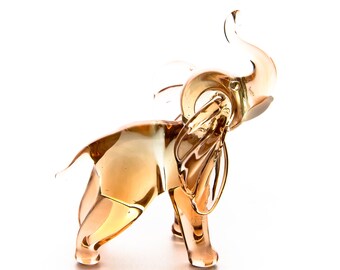 Elefant Animals Glass Sculpture Made Of Glass Art Glass Handmade Blown Glass Figurine Art Blown Glass