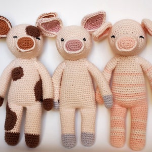 Patrón de crochet Cerdo - Patrón de crochet cerdito cochinillo - inglés alemán