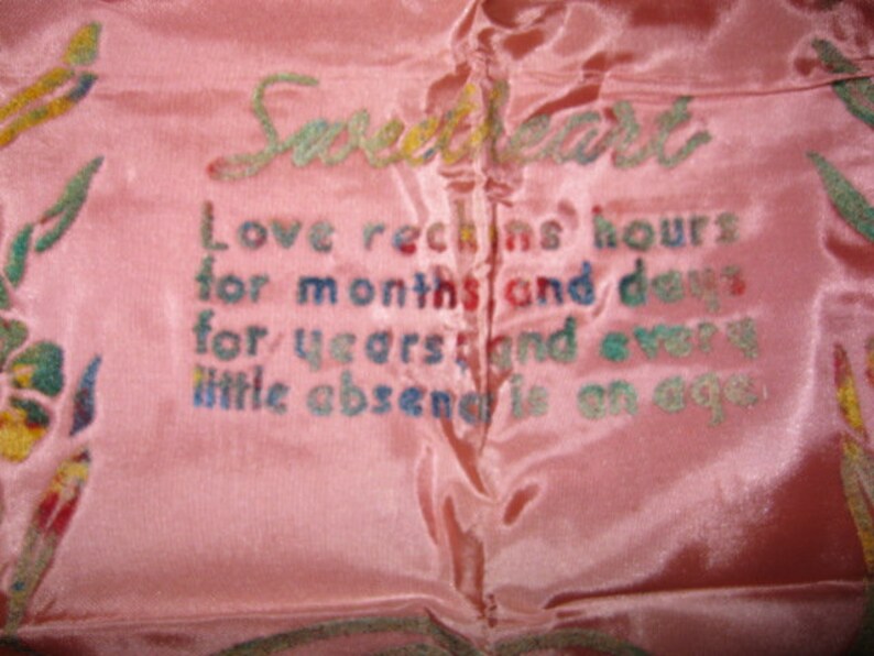 sweetheart pillow cover Army NC Camp Davis WW2