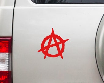 Punk Metal Anti Large Window Car ANARCHY Vinyl Sticker LIGHT BLUE Wall