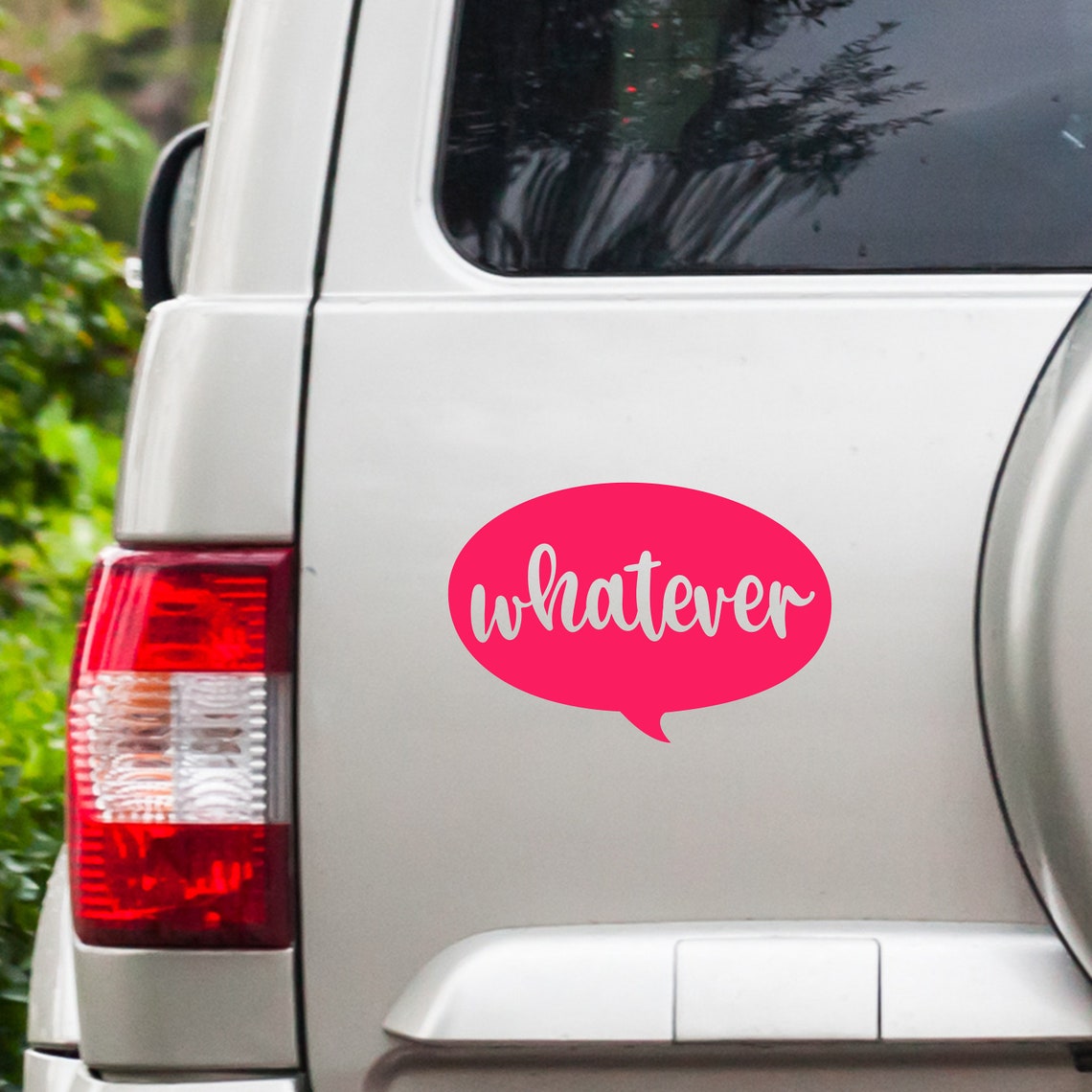 Whatever car decal bad attitude car rear window decal car