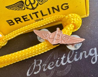 Breitling Captains F10 badge Lapel/Tie tack with yellow bracelet