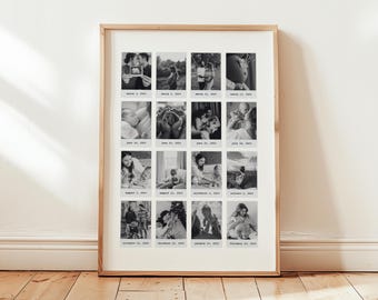 Mall för Polaroid-fotokollage: Anpassad väggkonst som present (Canva)