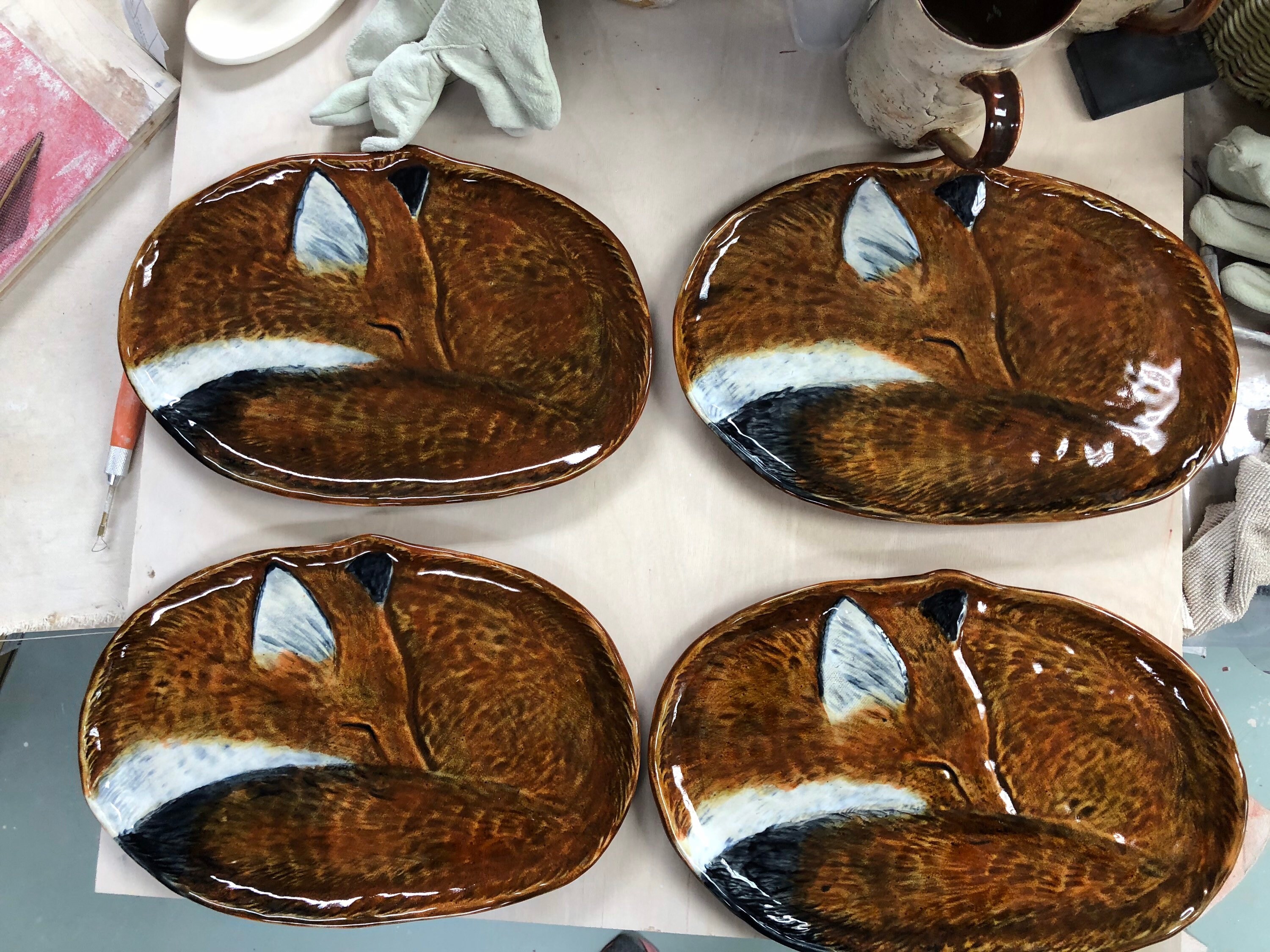 Placas de Zorro Rojo de 4 12 Construidas a mano | Etsy