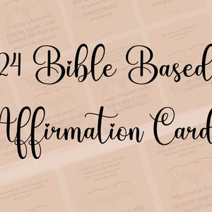 Printable Bible Affirmation Cards | Christian Encouragement with Scripture | 24 Faith-Based Affirmations for Women | Digital Download