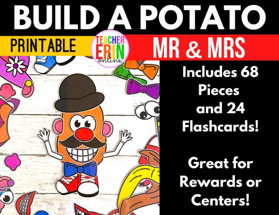 Build A Mr Potato and Mrs Potato Head and Accessories Dress up