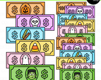 Halloween Play Money Printable Bucks - Cash Rewards, Behavior, Classroom Incentives, Reward Coupons - Digital Download Printable PDF