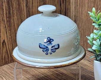 Beurrier en poterie avec cloche - Poterie faite main - Beurrier couvert