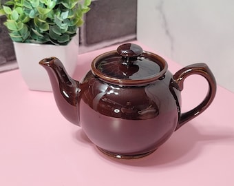 VTG - Sadler Teapot - Mini Brown Betty #37 - 2 cups Teacup - England - 1970s