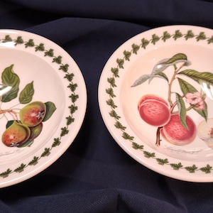 VTG - Portmeirion - Pomona - Two Cereal Bowls- Discontinued - Pears and Clementine - England - 1980s