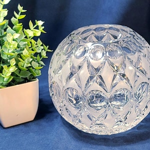 VTG - Nachtmann Bier Kristal - Anglia Crystal Rose Bowl - Crystal Globe Vase - Heldere en gematteerde vaas - Duitsland - jaren 80