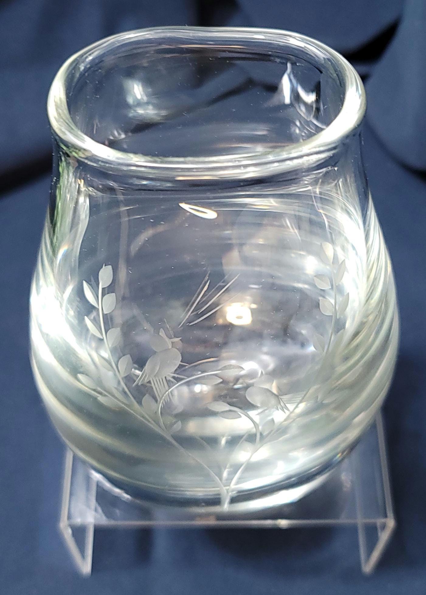 VTG - Kosta Boda - Sweden - Teardrop Vase With Etched