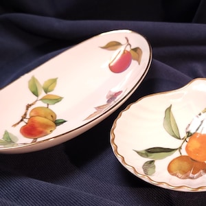 VTG - Royal Worcester - Evesham Gold - Set van 2 trinketschalen - Schelp en langwerpig - jaren 80