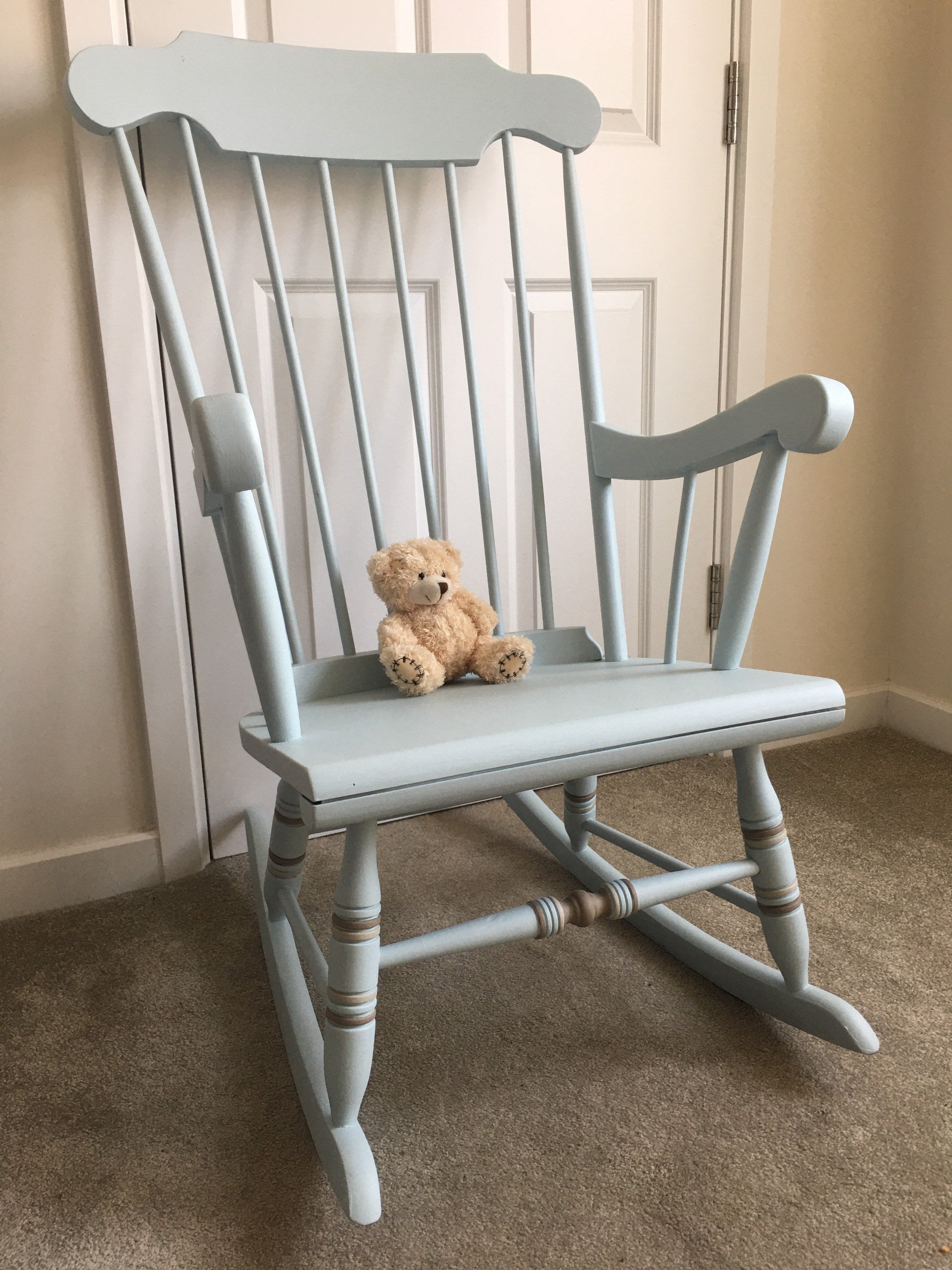 Rocking Chair Nursery Baby Painted Bespoke Stencilled Etsy